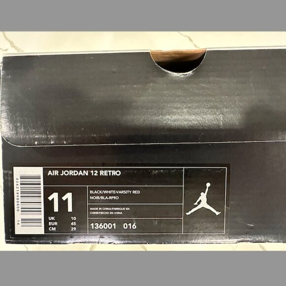 AIR JORDAN XII RETRO 12 (2004)  MENS 11 NEW  "Playoffs" Black/White - Picture 3 of 13